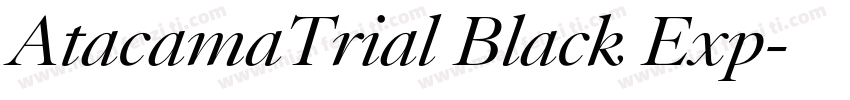 AtacamaTrial Black Exp字体转换